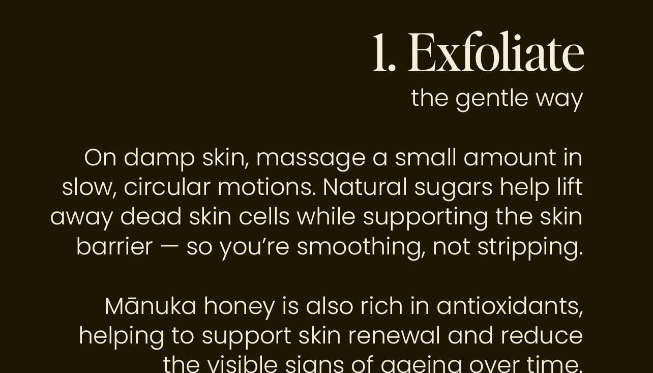 1. Exfoliate