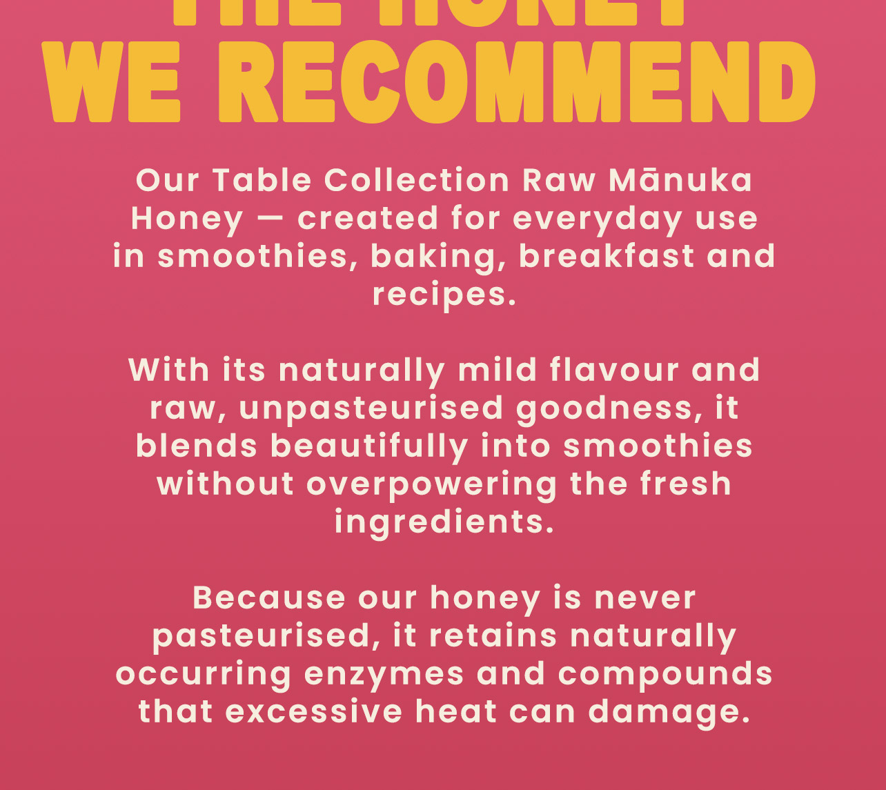 We recommend