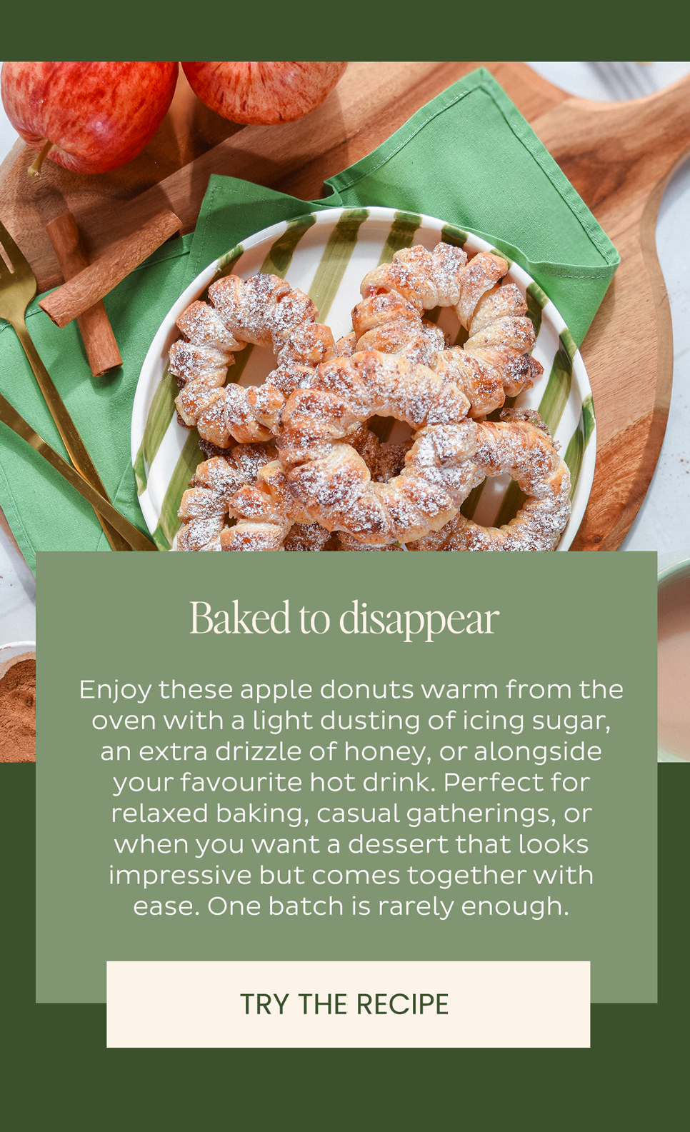 Baked to disappear