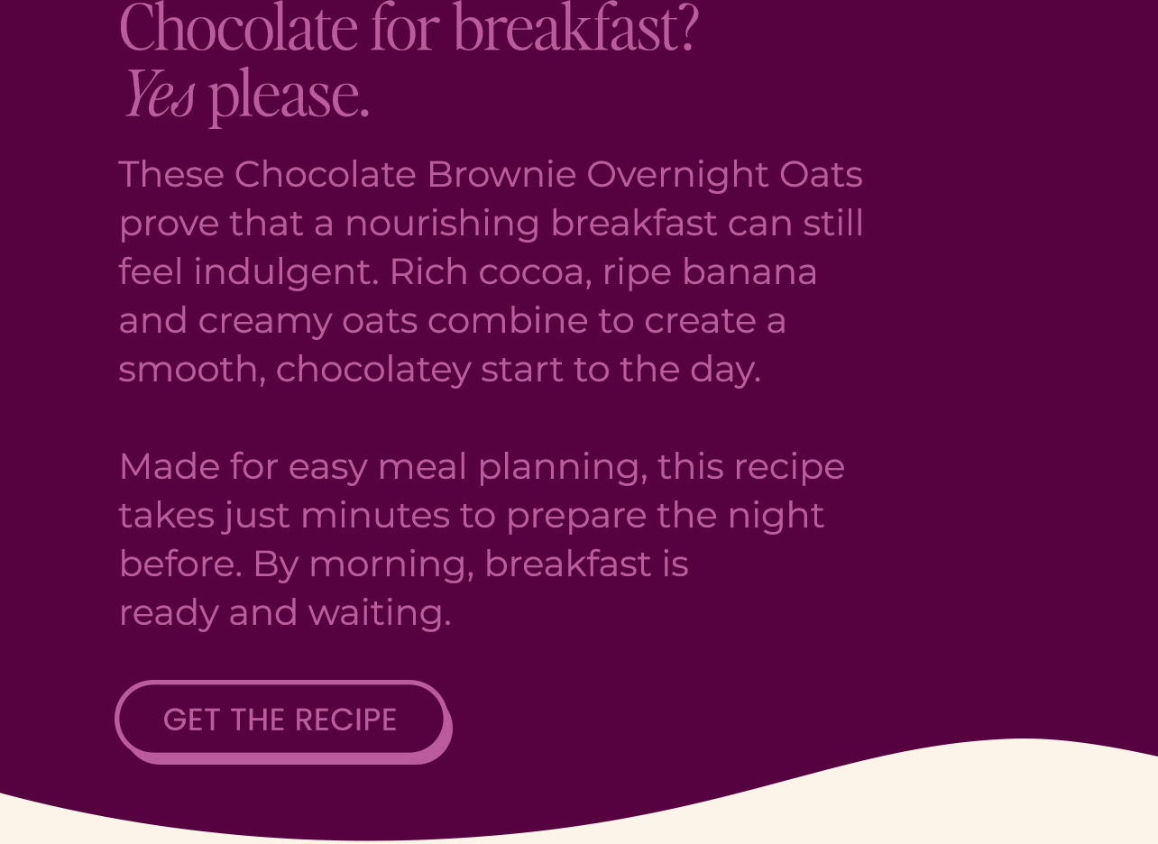 Chocolate for breakfast... yes please!