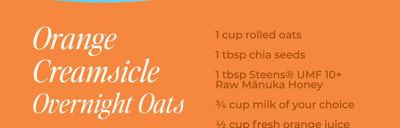 Orange Creamsicle Overnight Oats