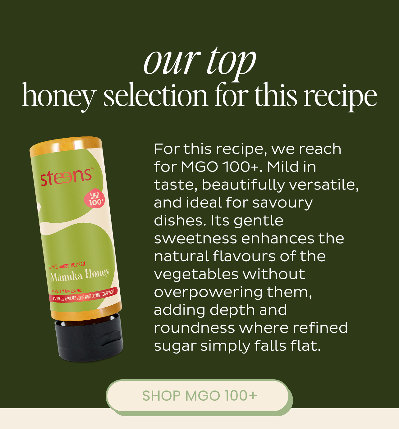 Our top honey selection for this recipe