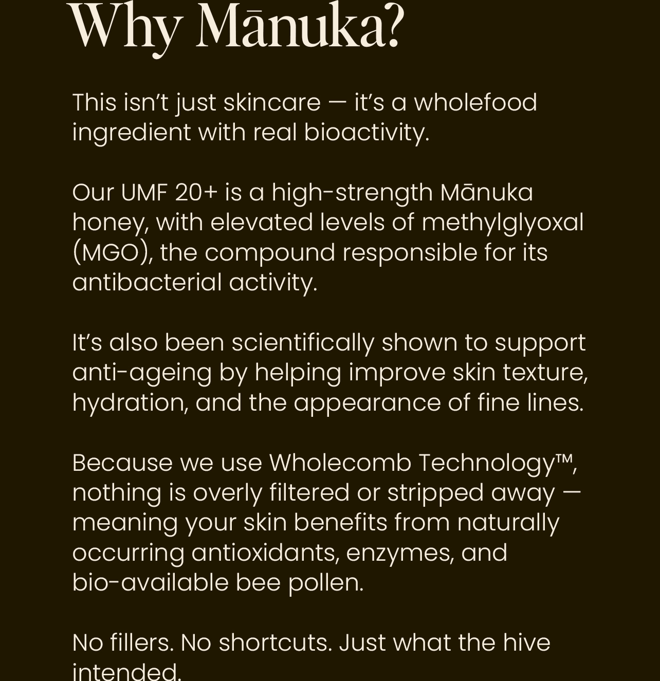 Why Manuka Honey?