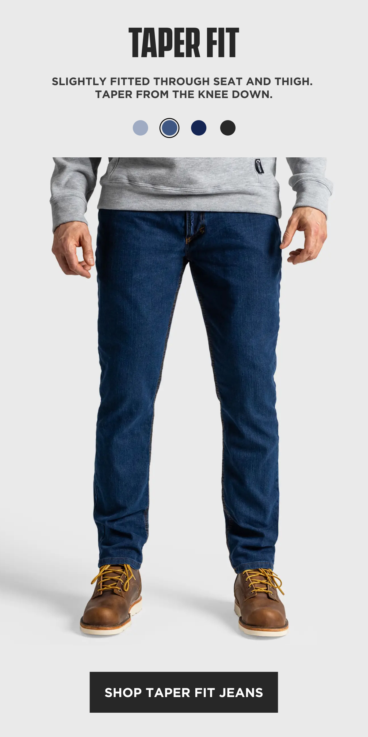 Shop Taper Fit Jeans