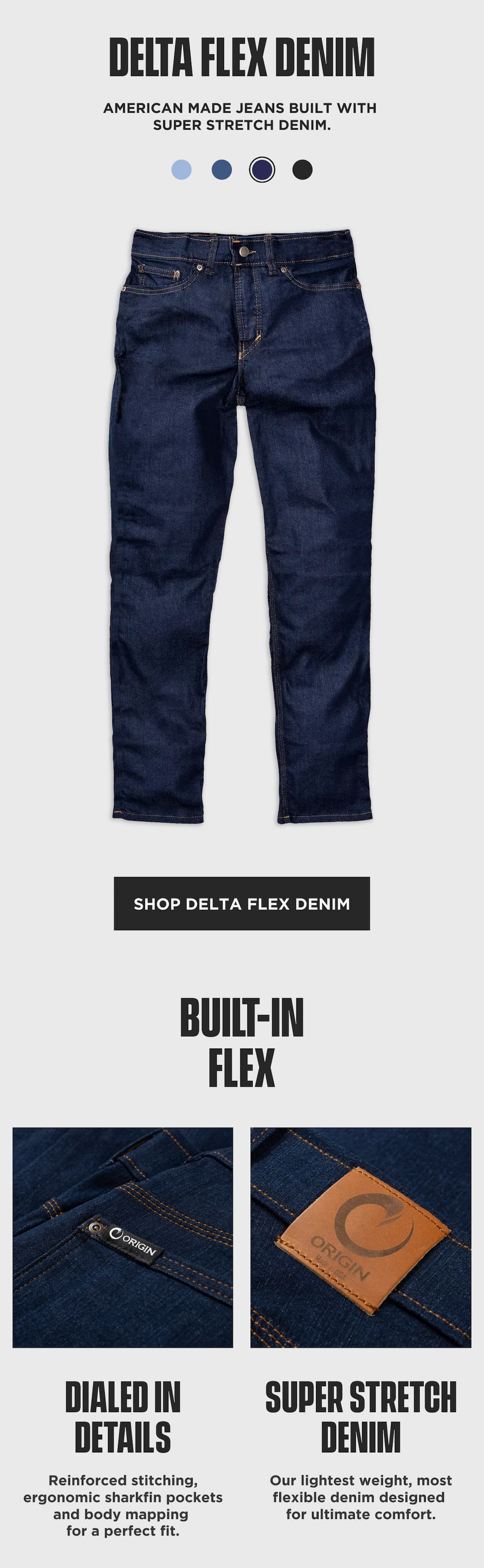 Shop Delta Flex Denim