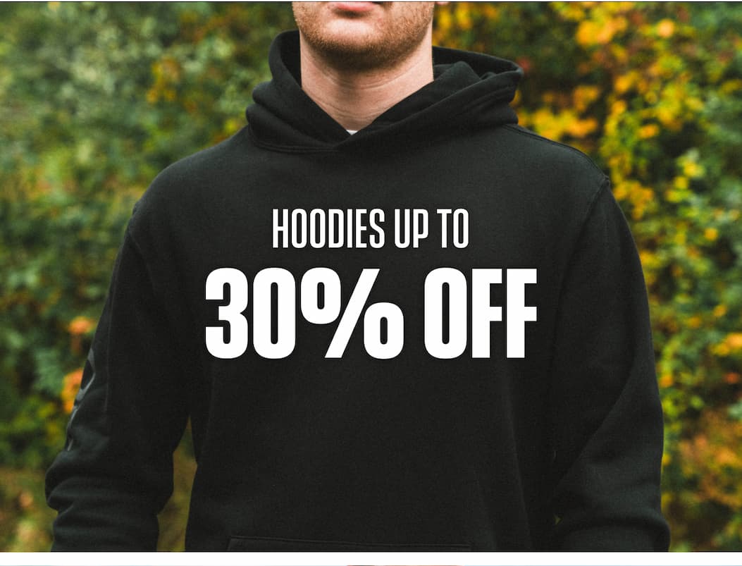 Hoodies up to 30% Off