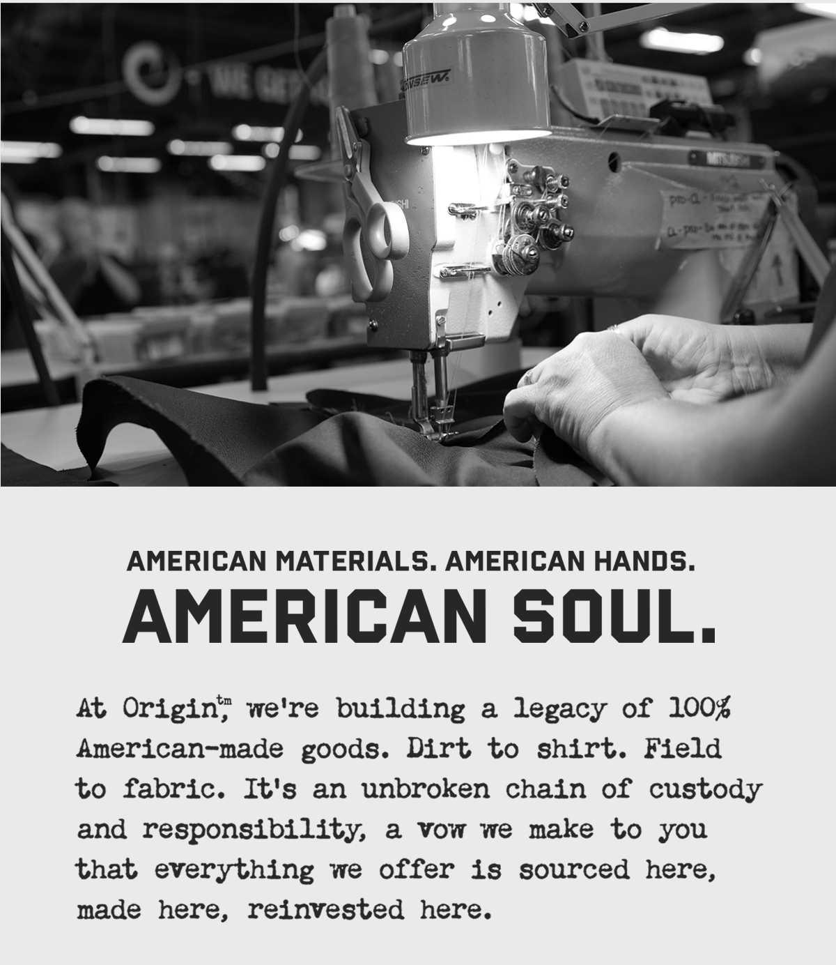 American Materials. American Hands. American Soul.