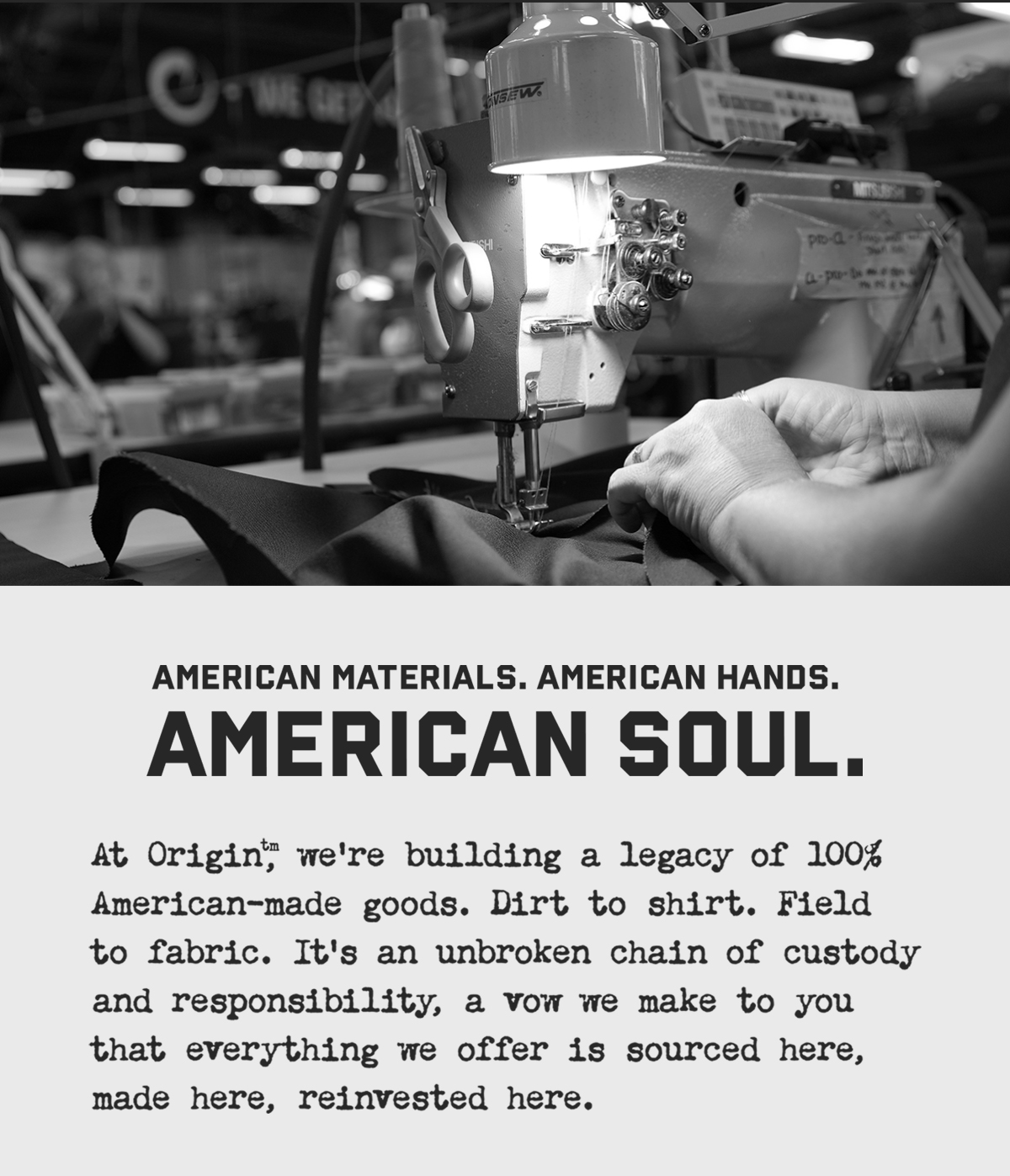 American Materials. American Hands. American Soul.
