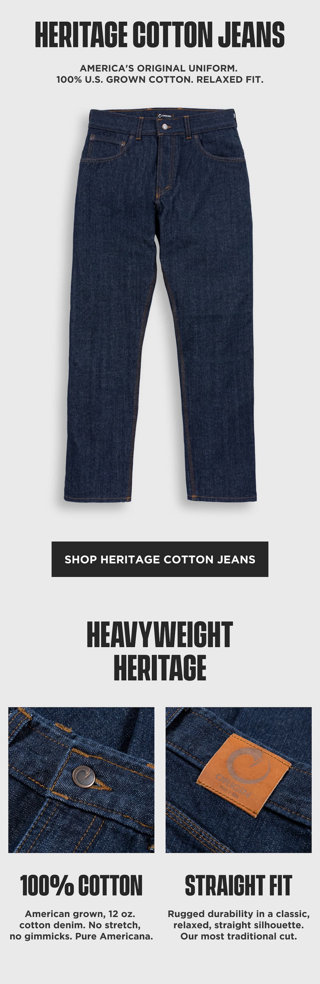 Shop Heritage Cotton Jeans