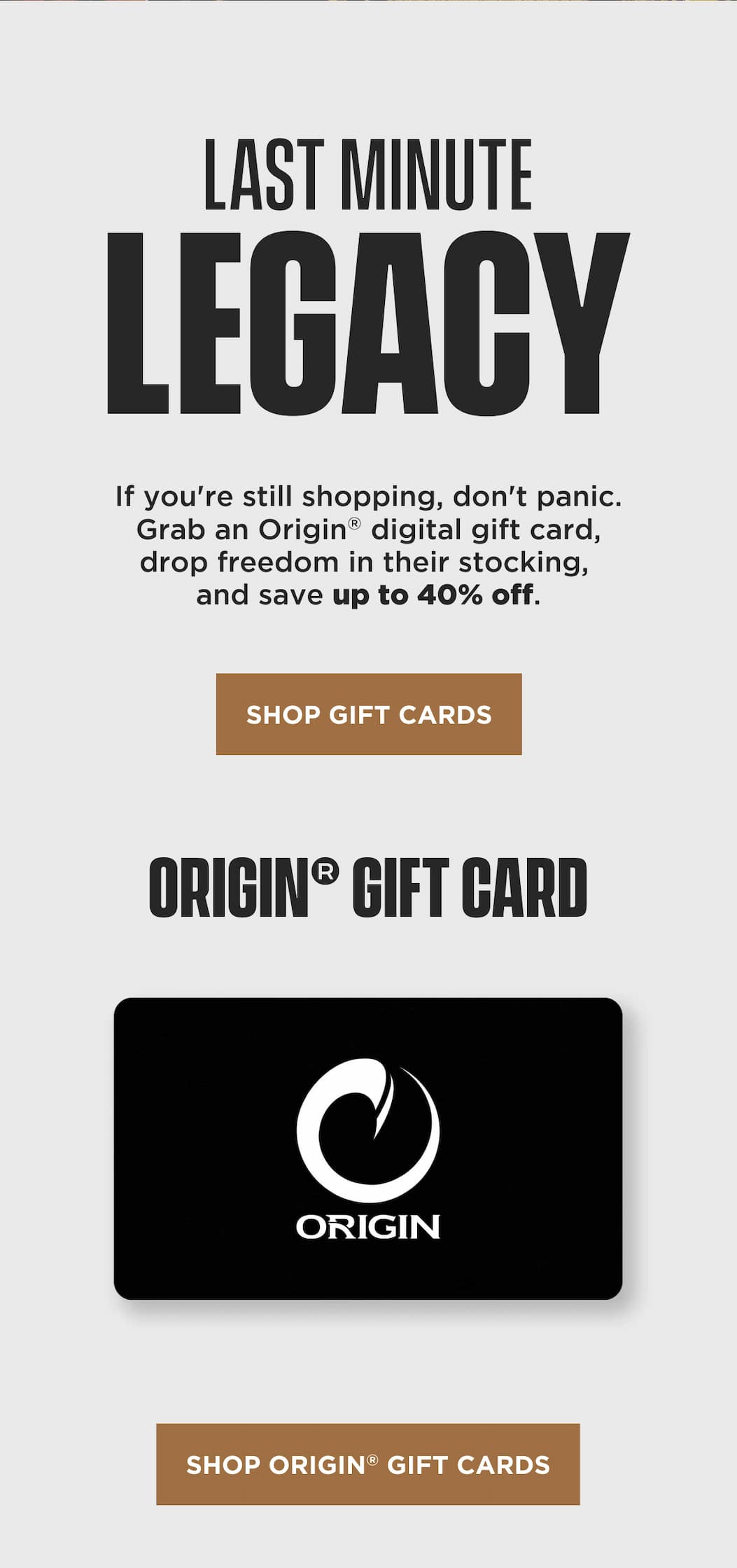 Shop Origin Gift Cards
