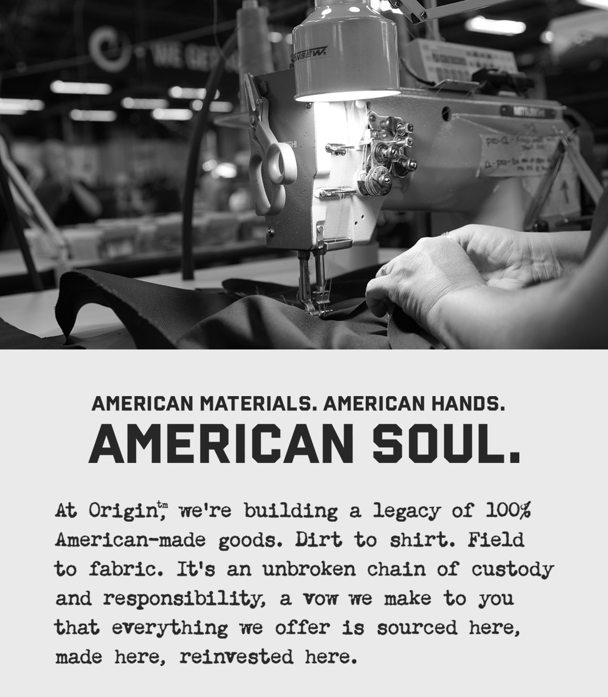 American Materials. American Hands. American Soul.