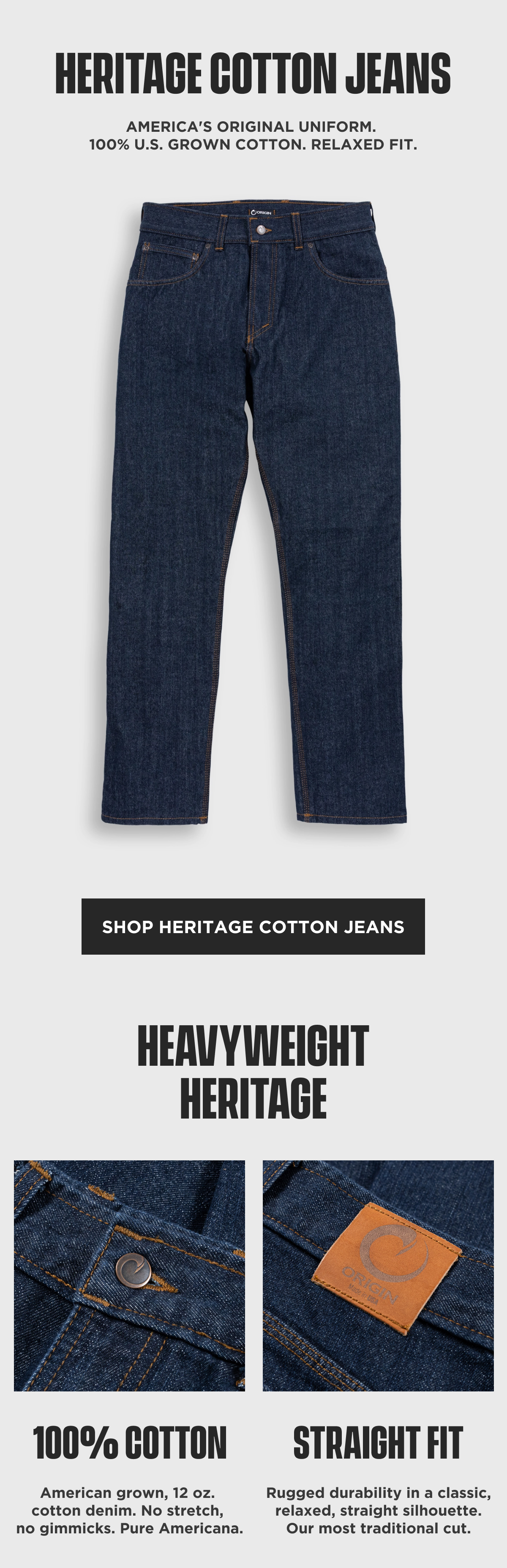Shop Heritage Cotton Jeans