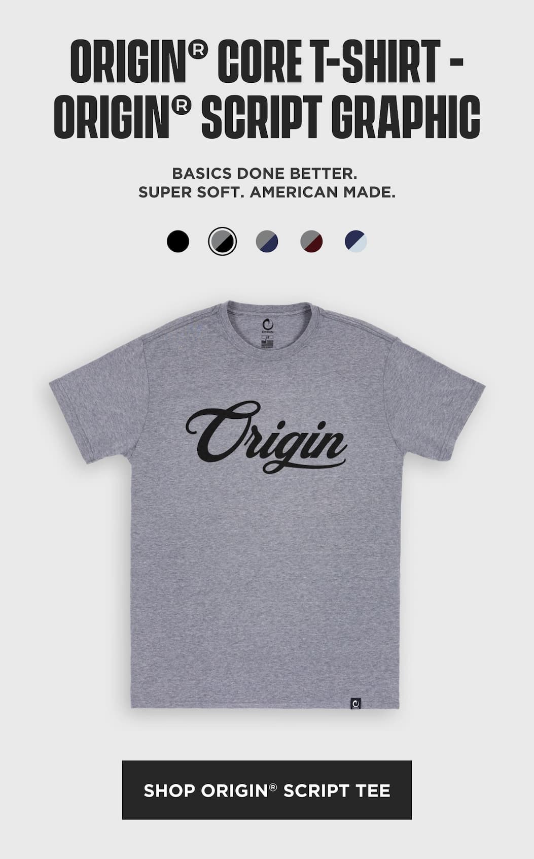 Shop Origin Script Tee