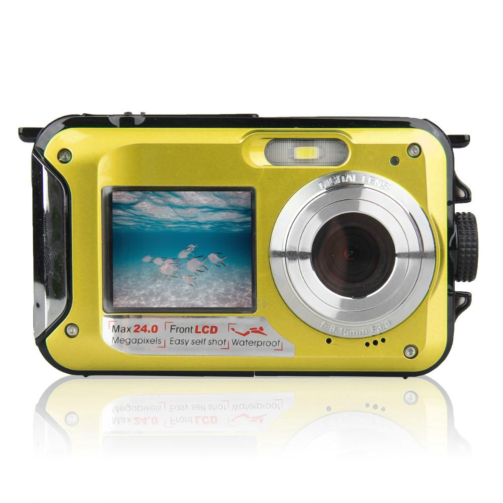 Dual-screen waterproof under water HD 24mp digital camera