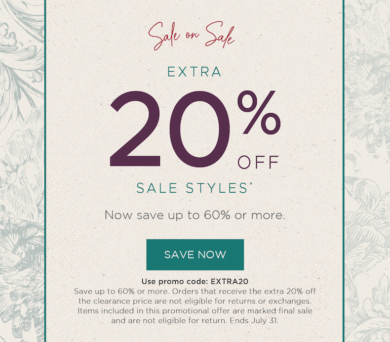 Extra 20% Off Sale Styles