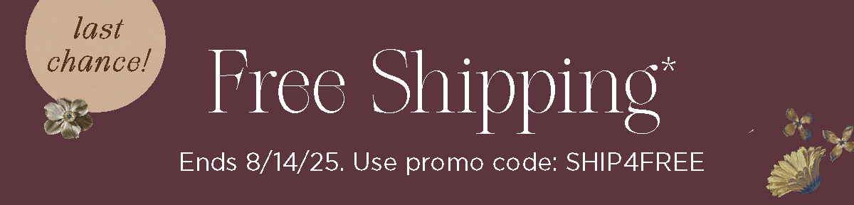 Free Shipping Ends Soon!