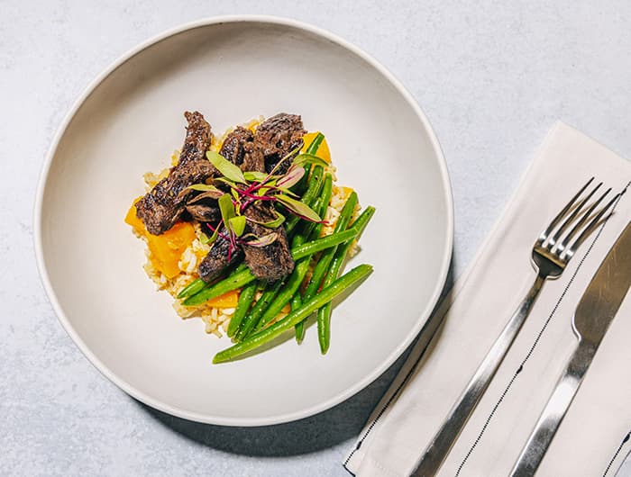 Beef and butternut harvest bowl