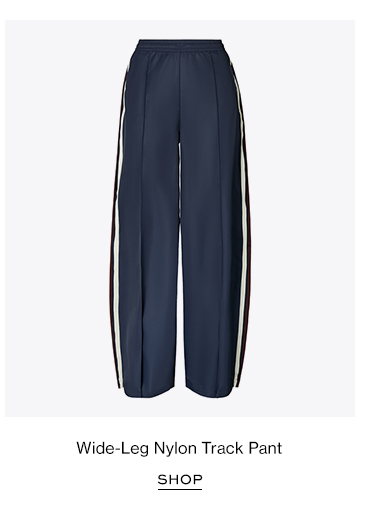 Wide-leg Nylon Track Pant