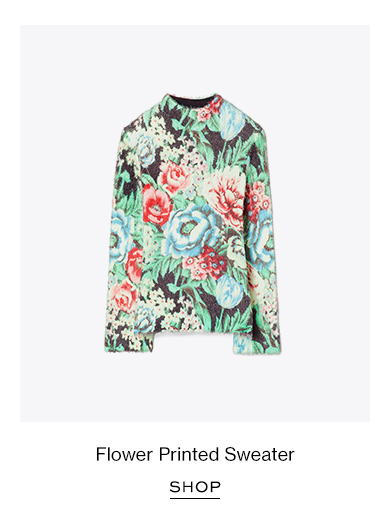 Flower Printed Sweater