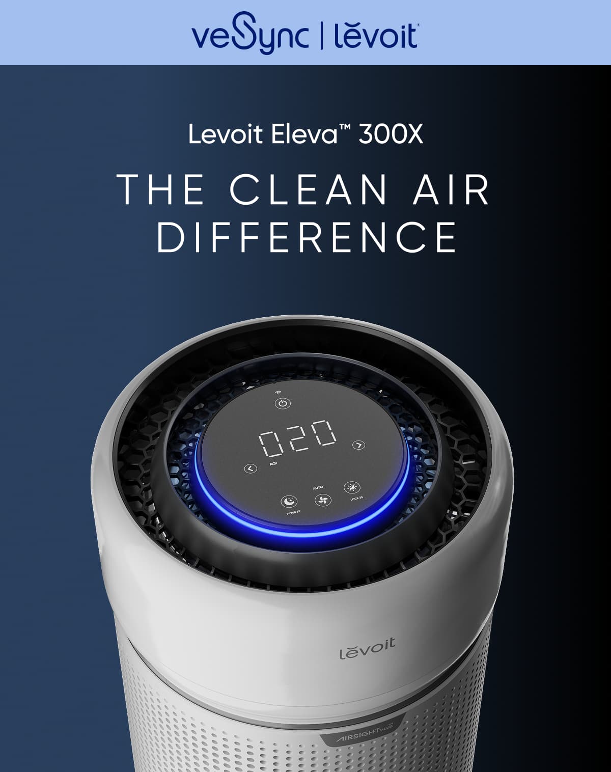 Levoit Eleva 300X - THE CLEAN AIR DIFFERENCE