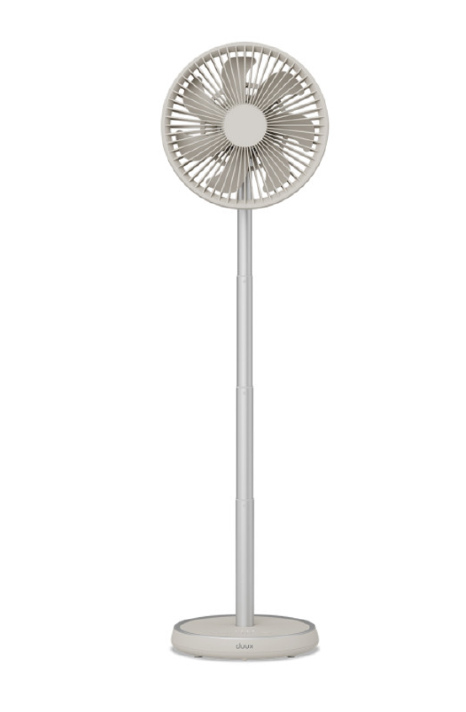Quiet Mark Certified Duux Rize Cordless Fan in Stone