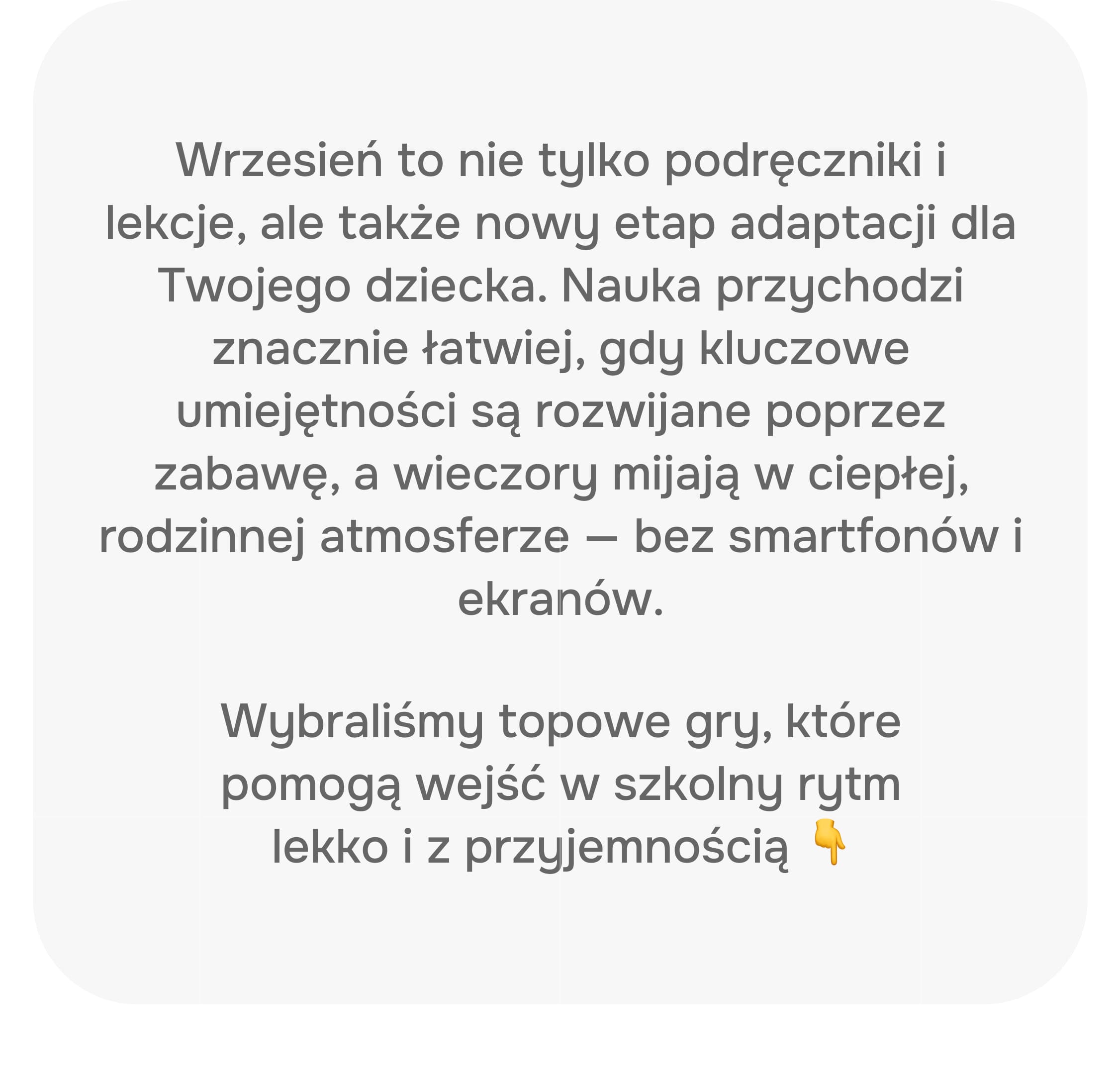 Nowy etap adaptacji dla Twojego dziecka