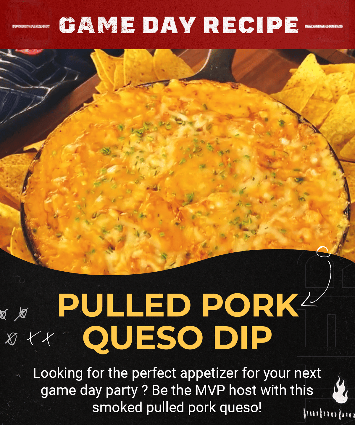Score Big With Pulled Pork Queso Dip 🏈 Meater