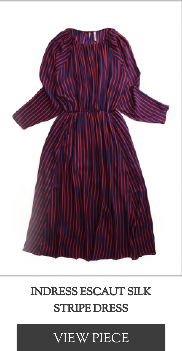Indress Escaut Silk Stripe Dress