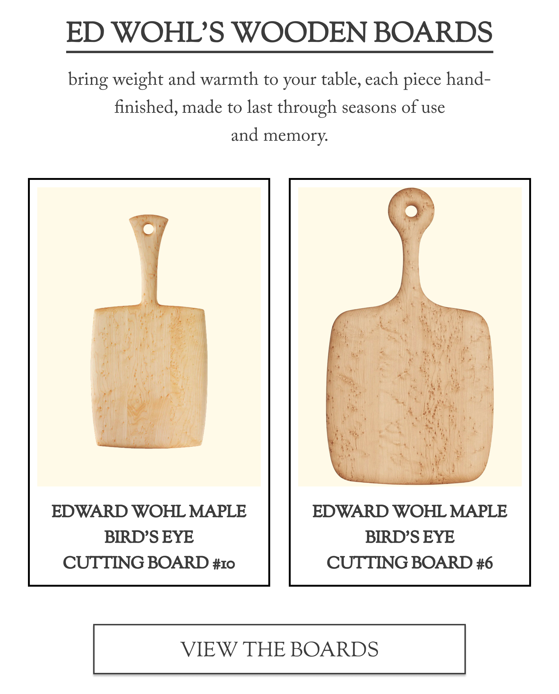 Ed Wohl's Wooden Boards 