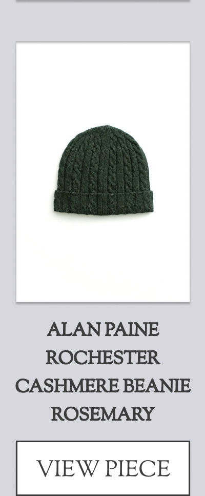 Alan Paine Rochester Cashmere Beanie Rosemary