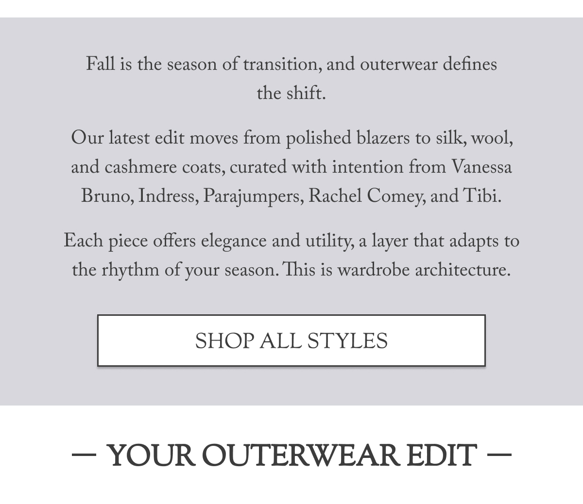 Your Outerwear Edit