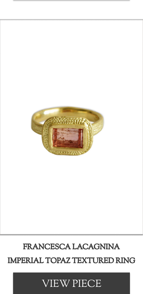 Francesca Lacagnina Imperial Topaz Textured Ring