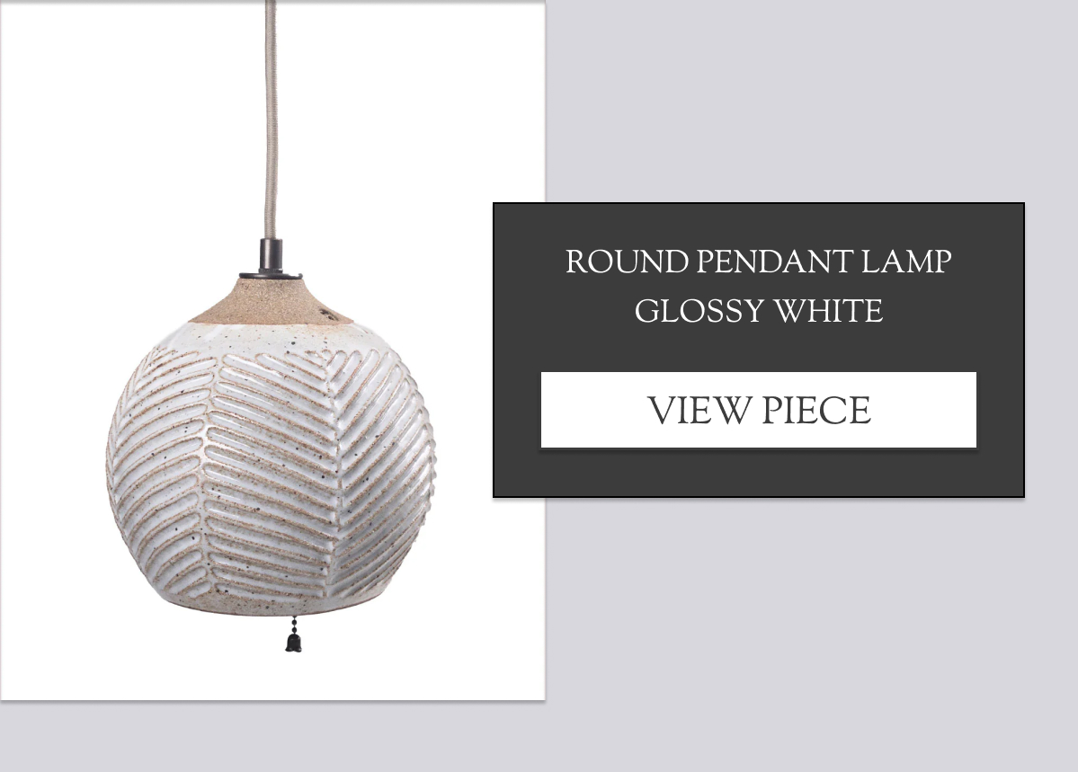 Round Pendant Lamp Glossy White