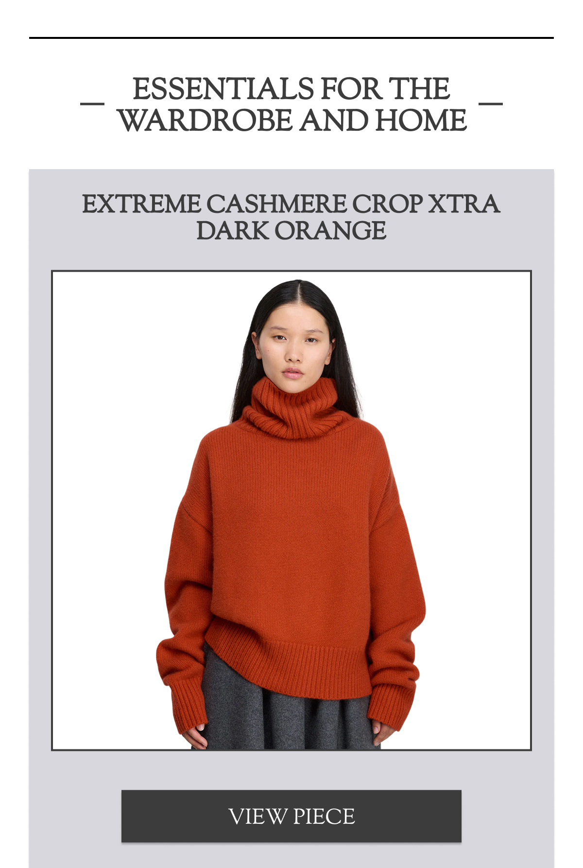 Extreme Cashmere Crop Xtra Dark Orange