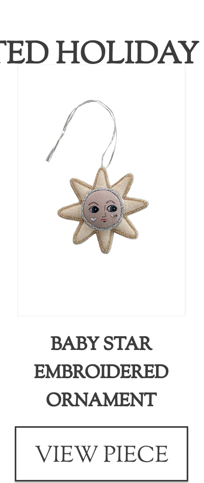 Baby Star Embroidered Ornament