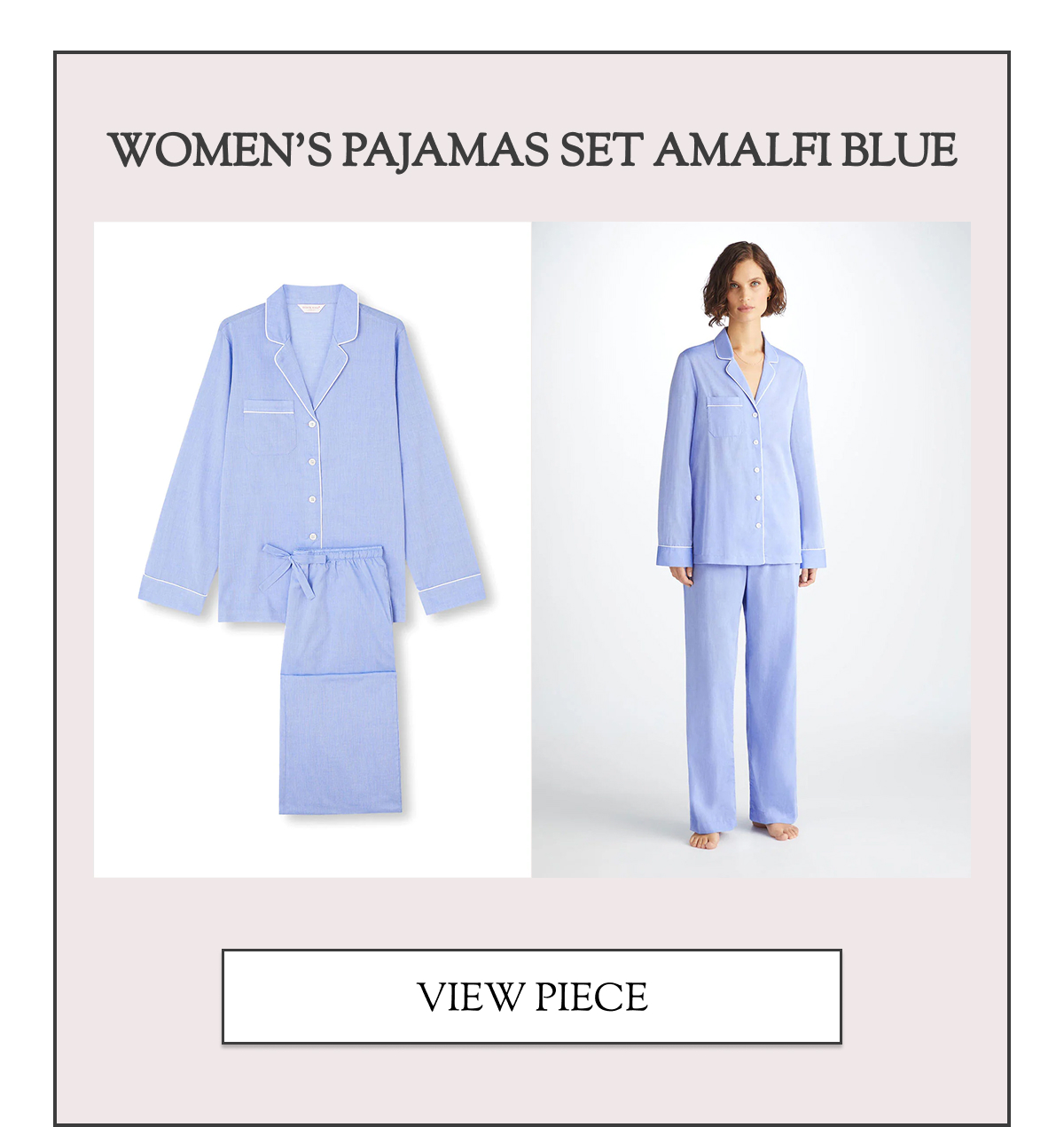 Women's Pajamas Set Amalfi Blue