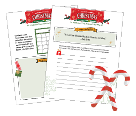 Activity Sheet Sample for Sonlight's Christmas Microlearning