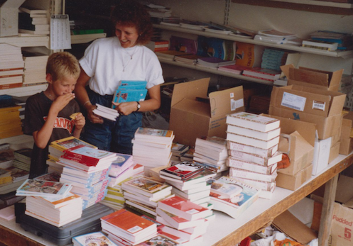 Photo of a Sonlight employee working in our early days
