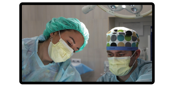Healthcare professionals at work