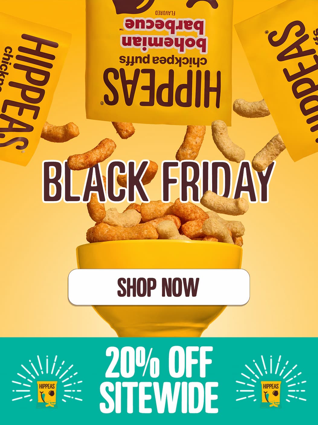 shop hippeas.com black friday sale 20% off sitewide