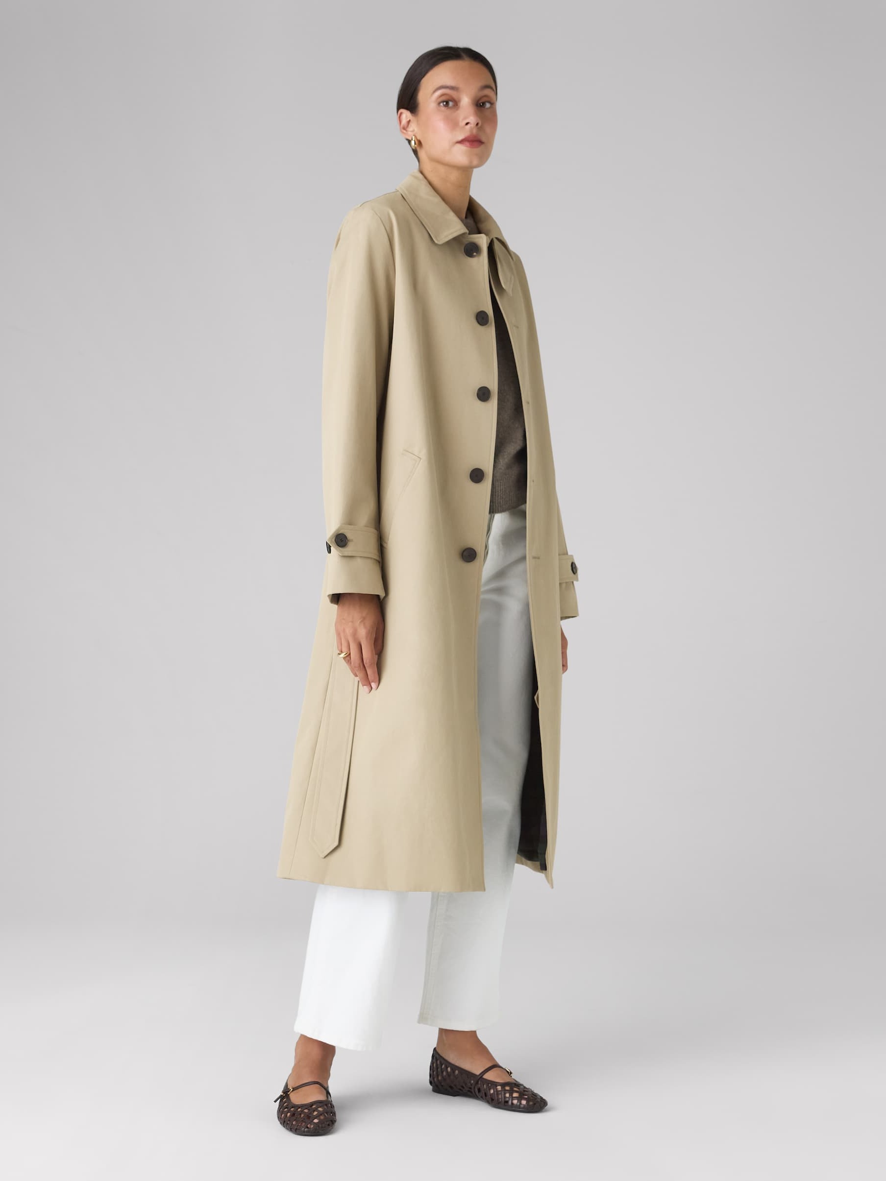 Chatsworth Coat: Cotton, Dark Stone