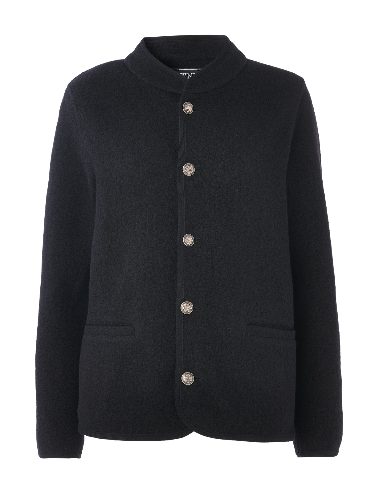 St James Jacket: Boiled Wool, Black