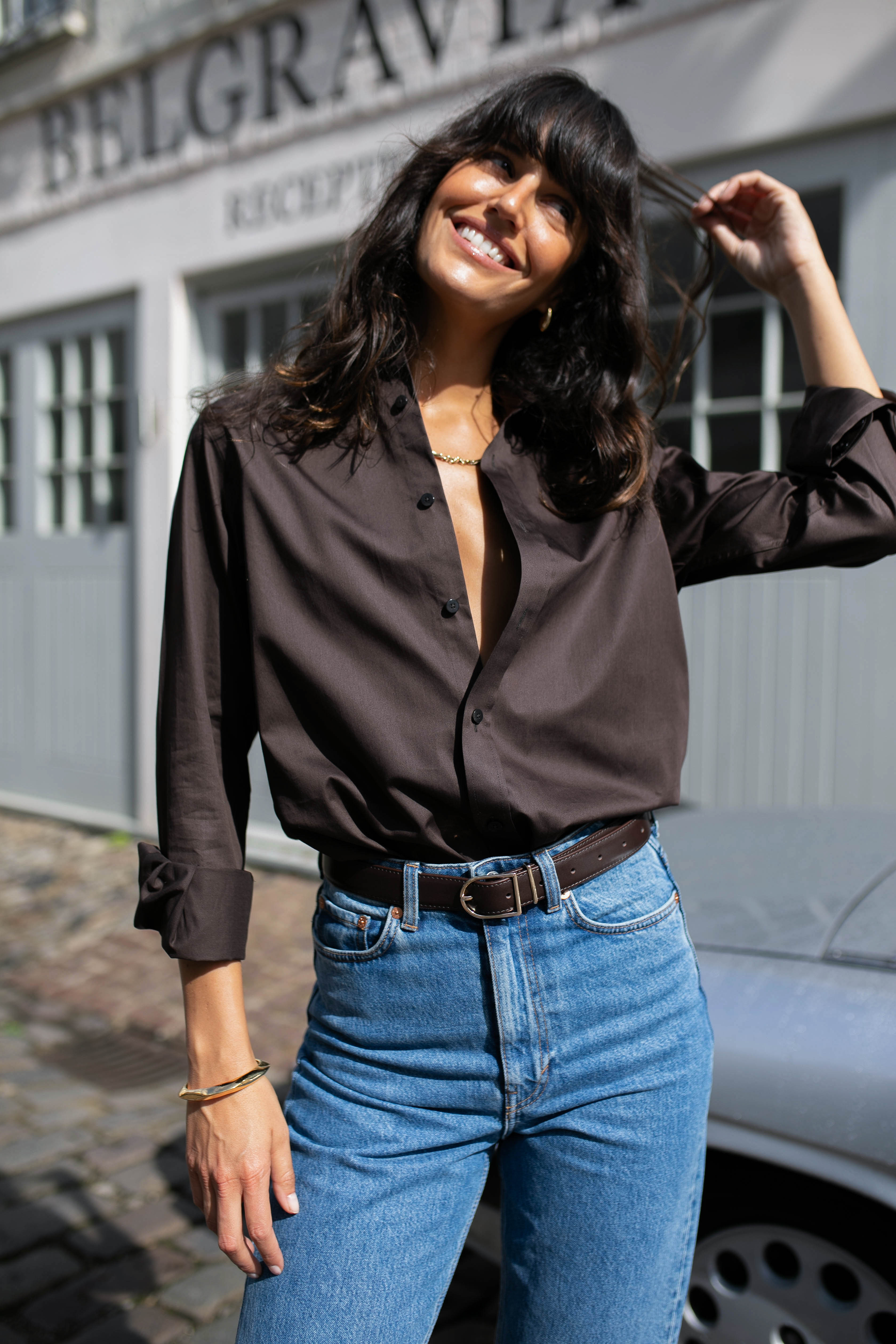 Boyfriend Fine Poplin Chocolate 