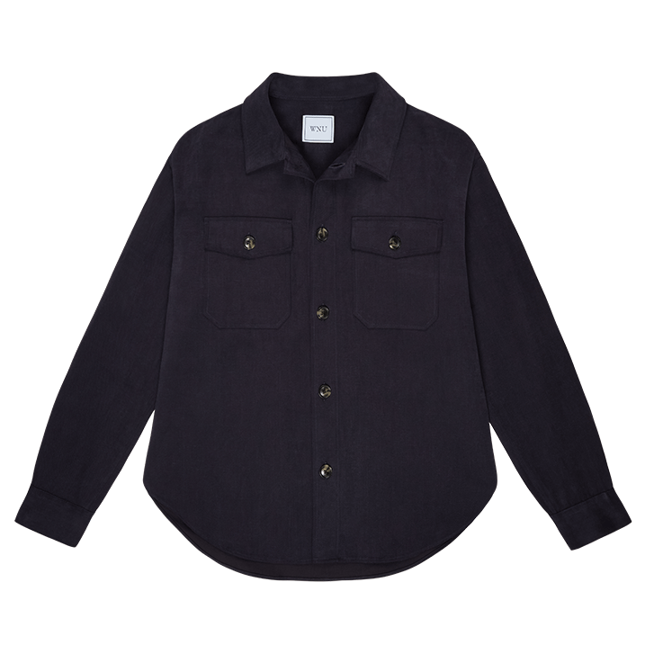 Stow Overshirt: Brushed Twill, Navy