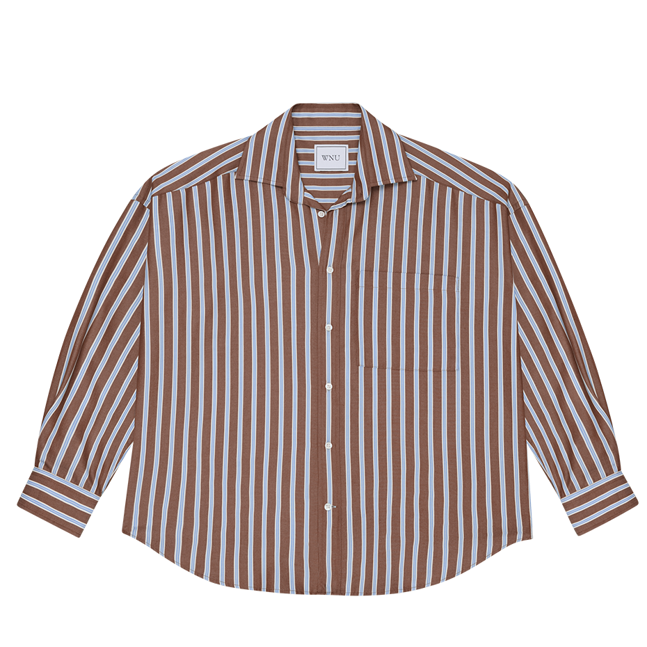 The Weekend: 100% TENCEL™ Lyocell, Mocha Multi-Stripe