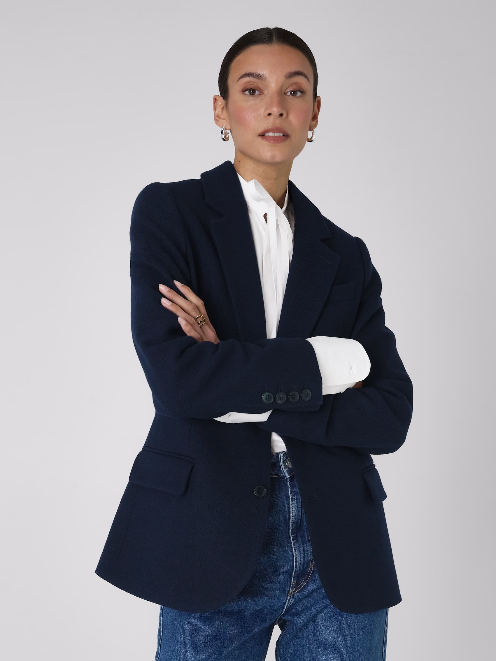 Hutton Blazer: Wool, Navy