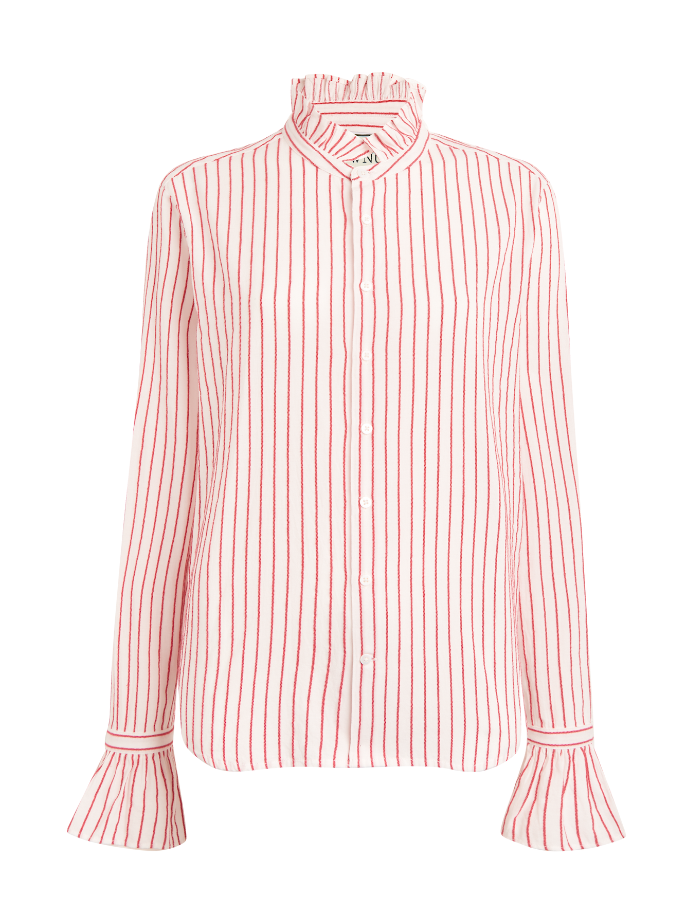 Kew Blouse: Cotton, Red Stripe