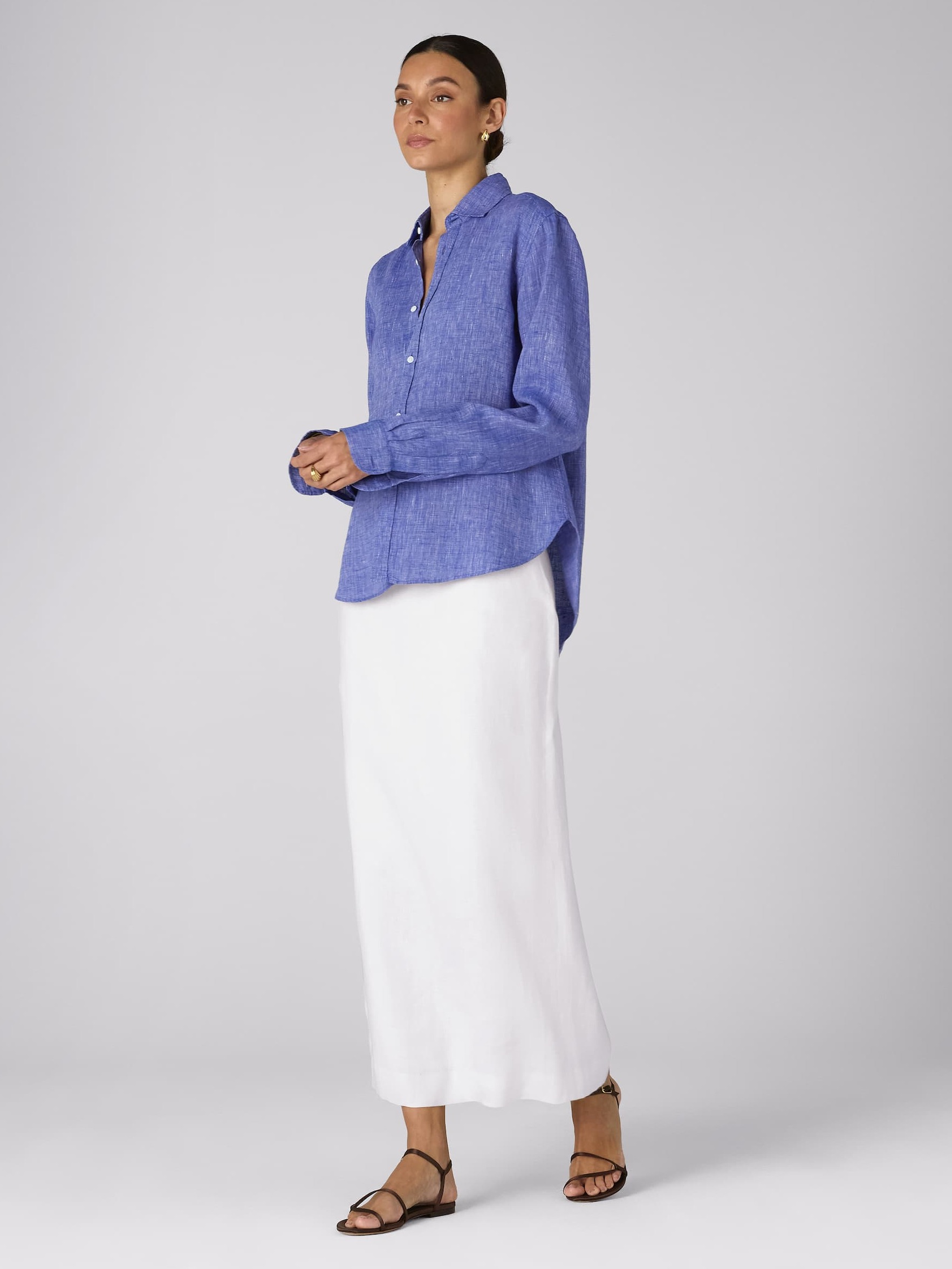 Clara Skirt: Linen, White