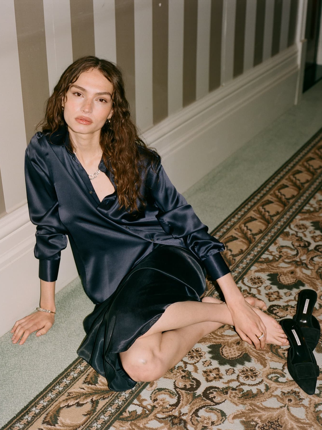 The Boyfriend: Silk, Navy