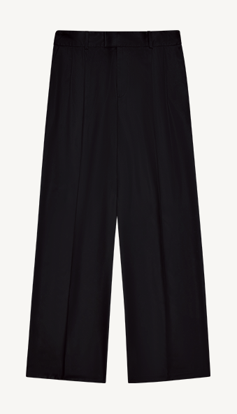 Rampling Trouser: Tencel Satin, Black
